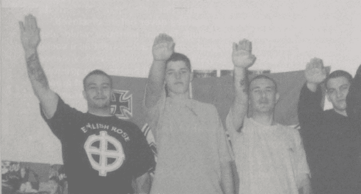 Phil Curson (left) with Harold Hill nazi gang