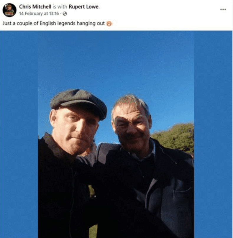 Chris Mitchell with Rupert Lowe