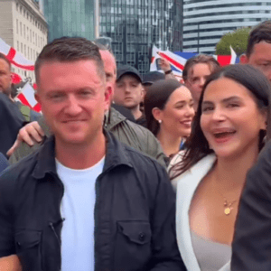 Valentina Gomez with Tommy Robinson