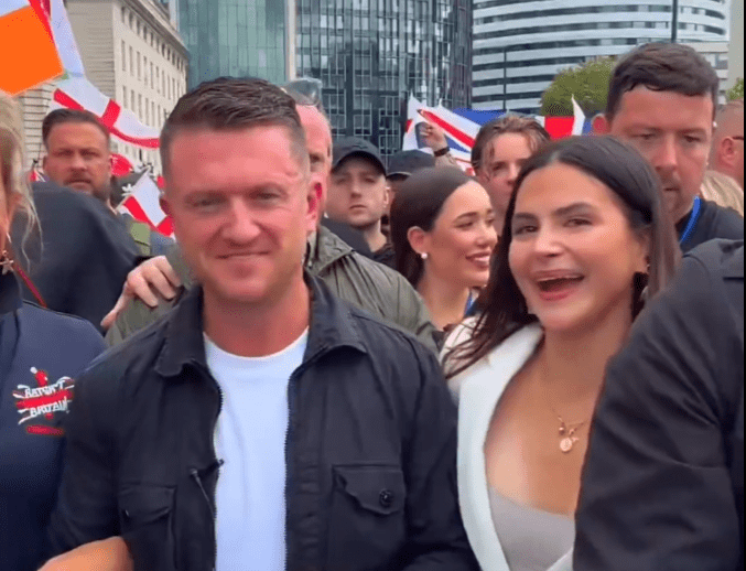 Valentina Gomez with Tommy Robinson