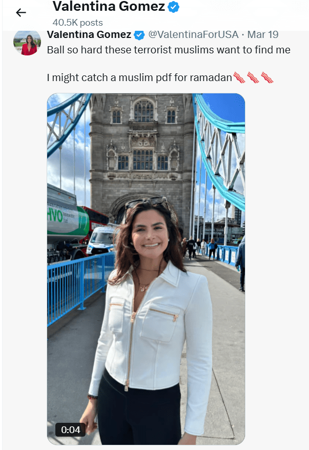 Valentina Gomez in London