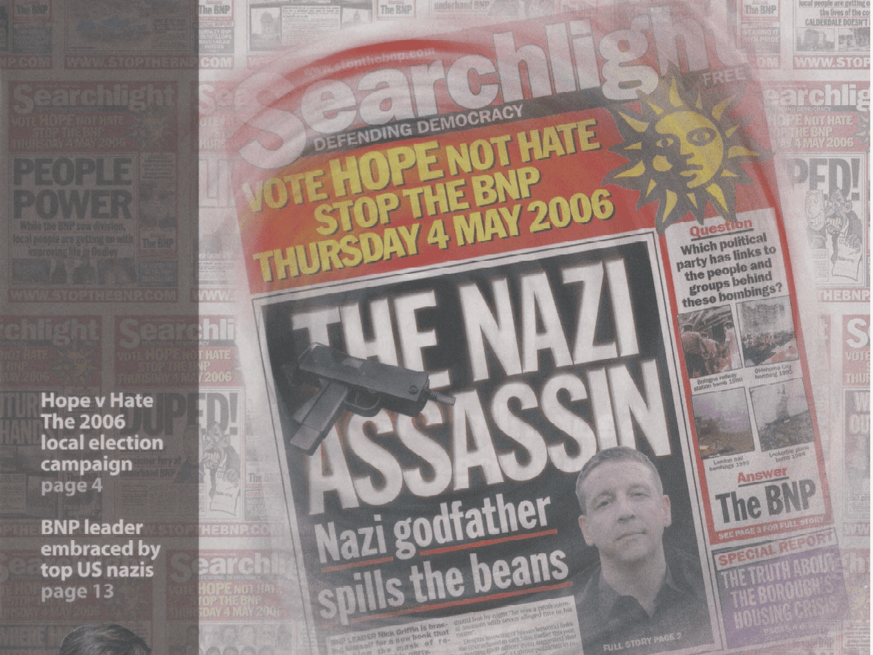 From Searchlight 20 years ago – putting a brake on Griffin and the BNP